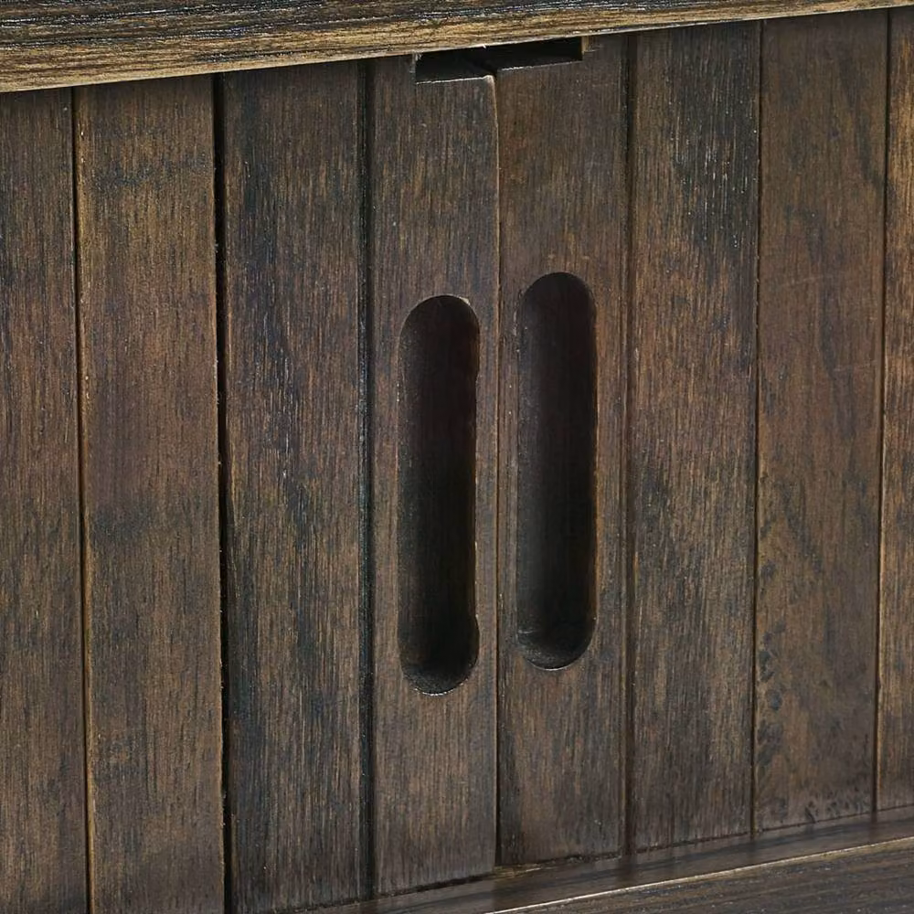 Cheshire Arran Modern Rectangular Wood Console Table in Dark Brown – 4