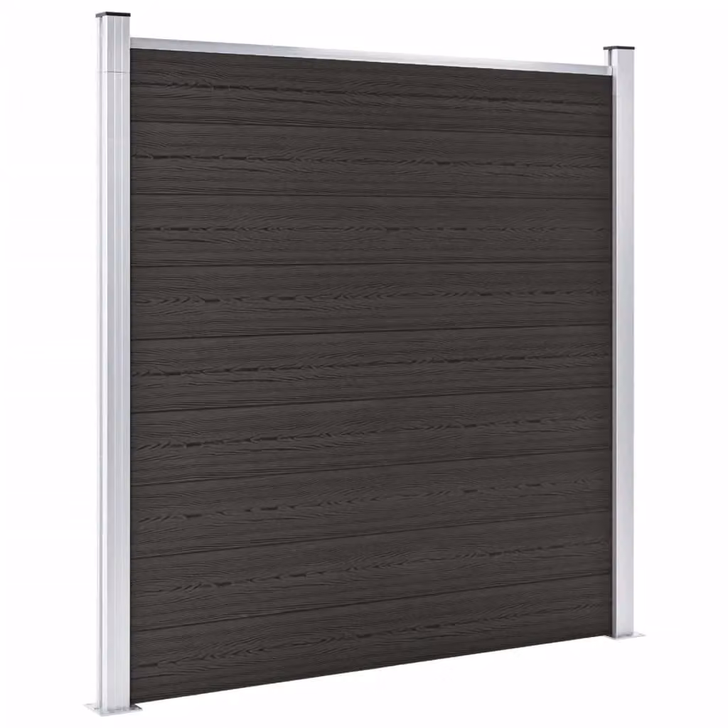 Berkfield Home WPC Fence Panel, Black, W: 180 cm, H: 186 cm – 2