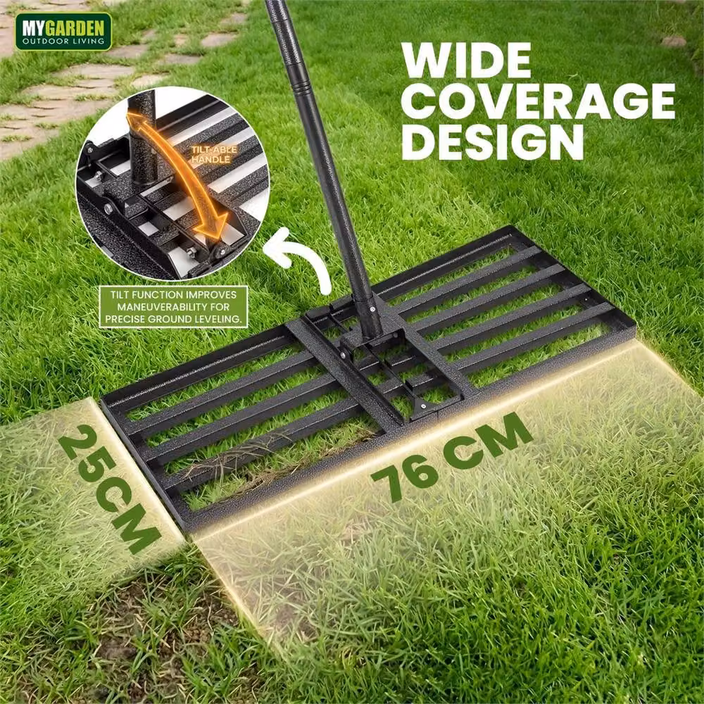 EONLION Foldable Garden Soil Rake in Black – 2