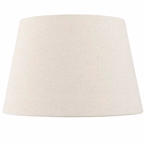 Loops Round Tapered Drum Lamp Shade in Beige Multicolour Linen Fabric, Diameter: 20.32 cm