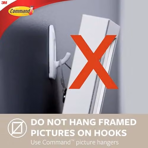 3M Command Small Metallic Wall Hooks in Matt Black, Pack of 4 with 5 Adhesive Strips – 5