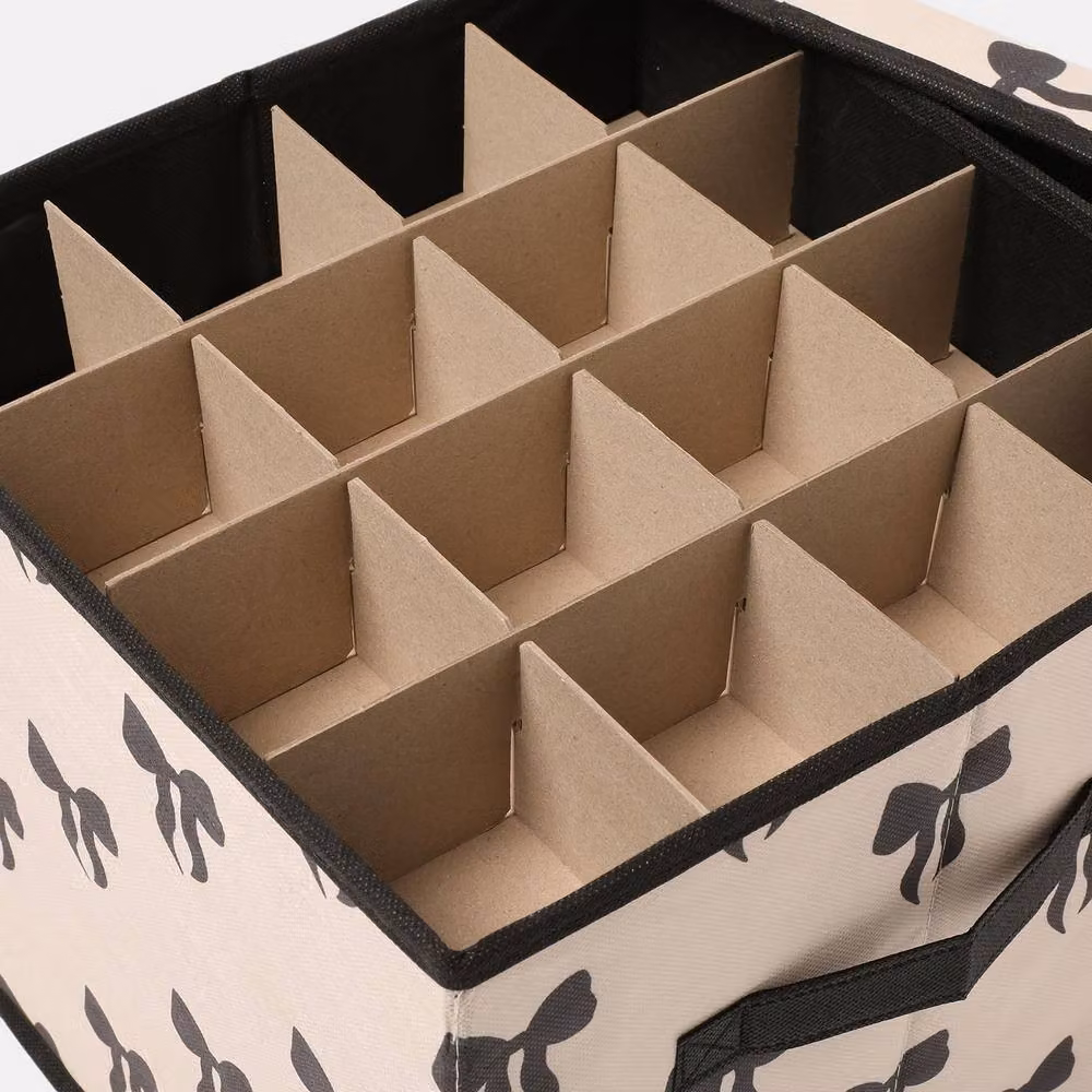 OHS Christmas Bauble Storage Box Organiser with 64 Slots in Beige – 3