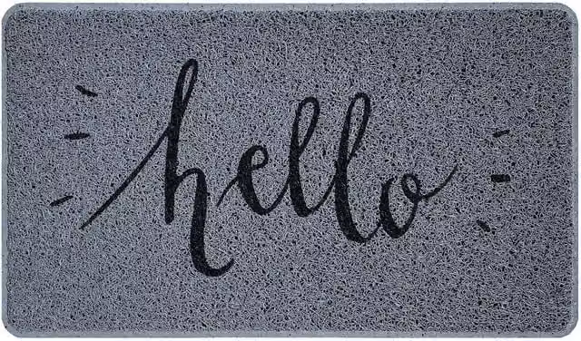 Nicoman Spaghetti Novelty UV Print Grey Door Mat W: 70 cm, D: 44 cm – 1