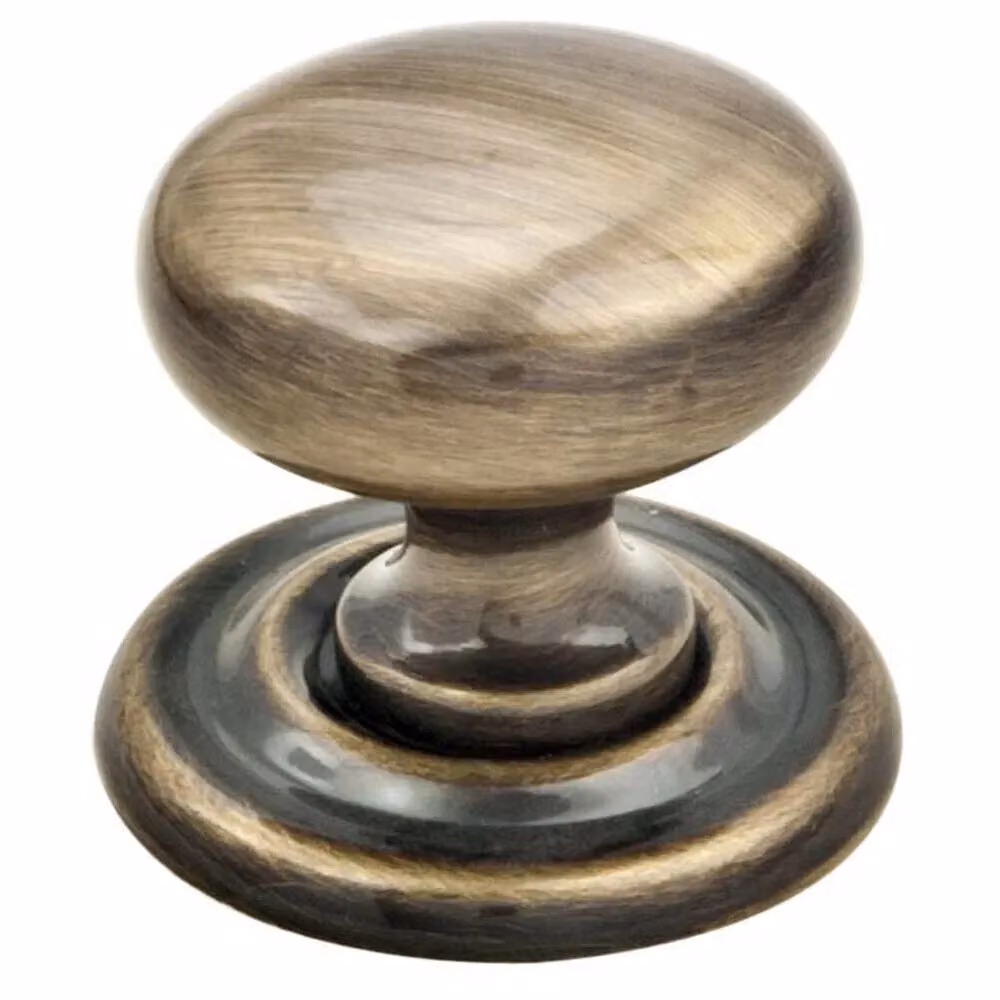 Loops 2 Pack Tiered Mushroom Cupboard Door Knobs in Polished Brass, 32mm Diameter – 2