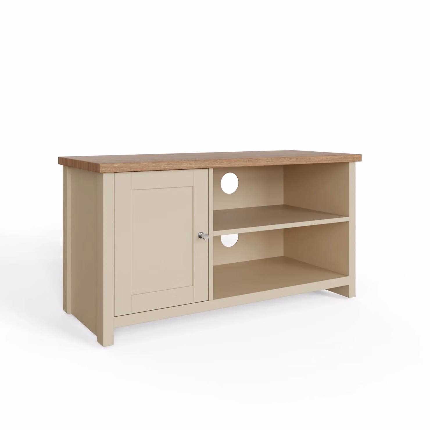 GFW Lancaster Small TV Cabinet in Cream and Oak – 4