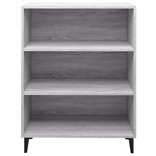 vidaXL Grey Sonoma Sideboard Console Cabinet in Engineered Wood W/D/H: 90 x 32.5 x 69.5 cm – 3