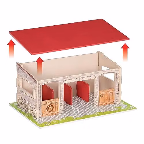 Papo Equestrian World Horse Box Toy for Kids, Multicolour, W: 40 cm, D: 27 cm, H: 18 cm – 1