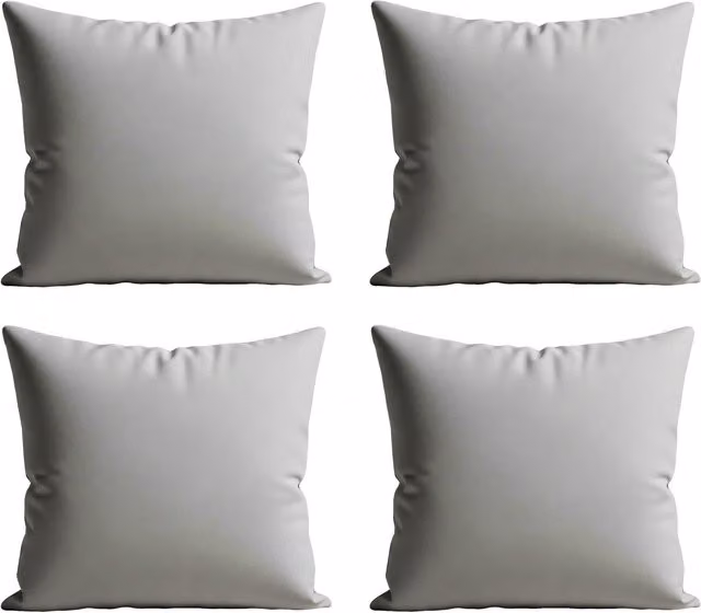 Snug City Waterproof Outdoor Garden Cushion Covers, Set of 4, Light Grey, W/D/H: 60 x 60 x 60 cm