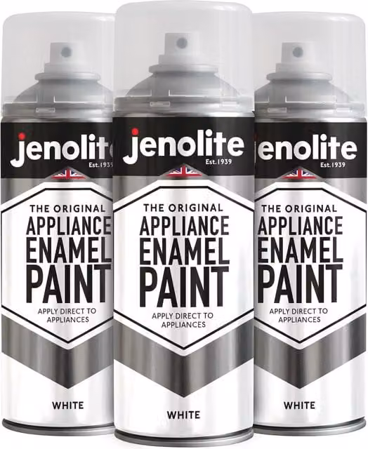 Jenolite High Gloss Appliance Enamel Paint in White, 3.0 l