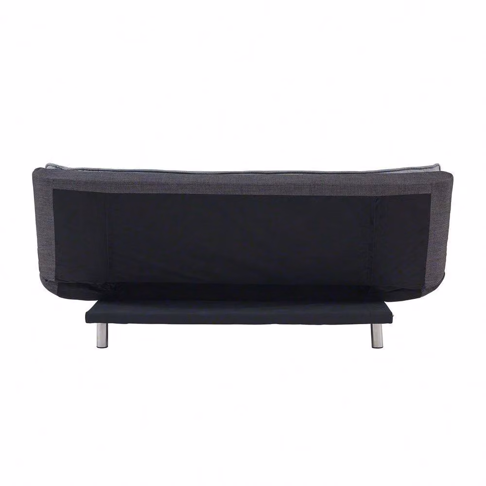 Home Detail Michigan Fabric Click Clack Sofa Bed in Grey and Black with Metal Legs – 3