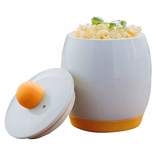 mysmartbuy Microwave Egg Cooker in White, H 14 cm x Dia 10 cm – 1