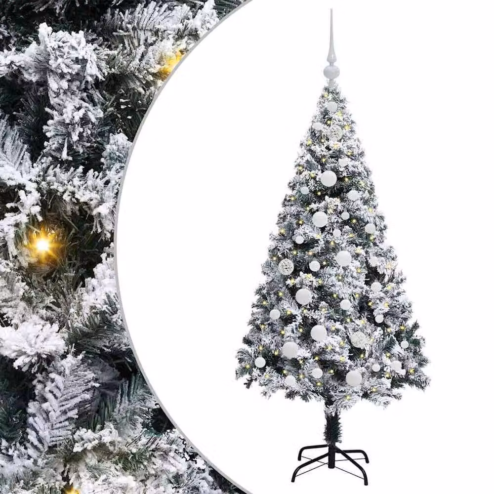 Berkfield Home Green Artificial Christmas Tree with 150 LEDs and Stand, Height: 150 cm – 3