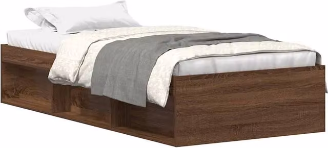 Berkfield Home Small Single Bed Frame in Brown Oak