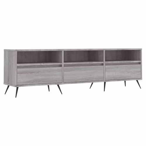 vidaXL Modern TV Cabinet in Grey Sonoma, W/D/H: 150 x 30 x 44.5 cm – 1
