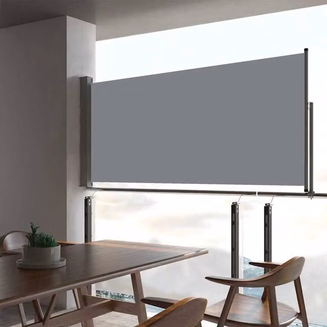 Berkfield Home Patio Retractable Side Awning in Grey, W/D/H: 300 x 60 x 60 cm – 1
