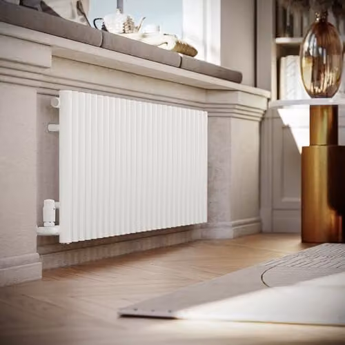 Terma Steel Radiator, White RAL 9016, W: 147.0 cm, H: 50.0 cm