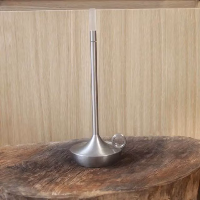 PAWNORA Silver LED Taper Candle Charging Bar Tabletop Lamp – 1