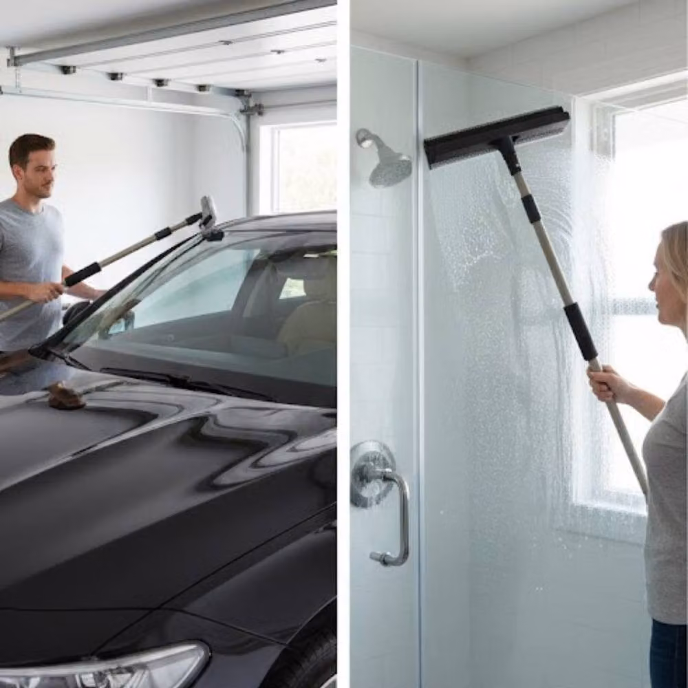 Bedsland Grey Window Squeegee with Extendable Telescopic Handle, 120 cm – 5