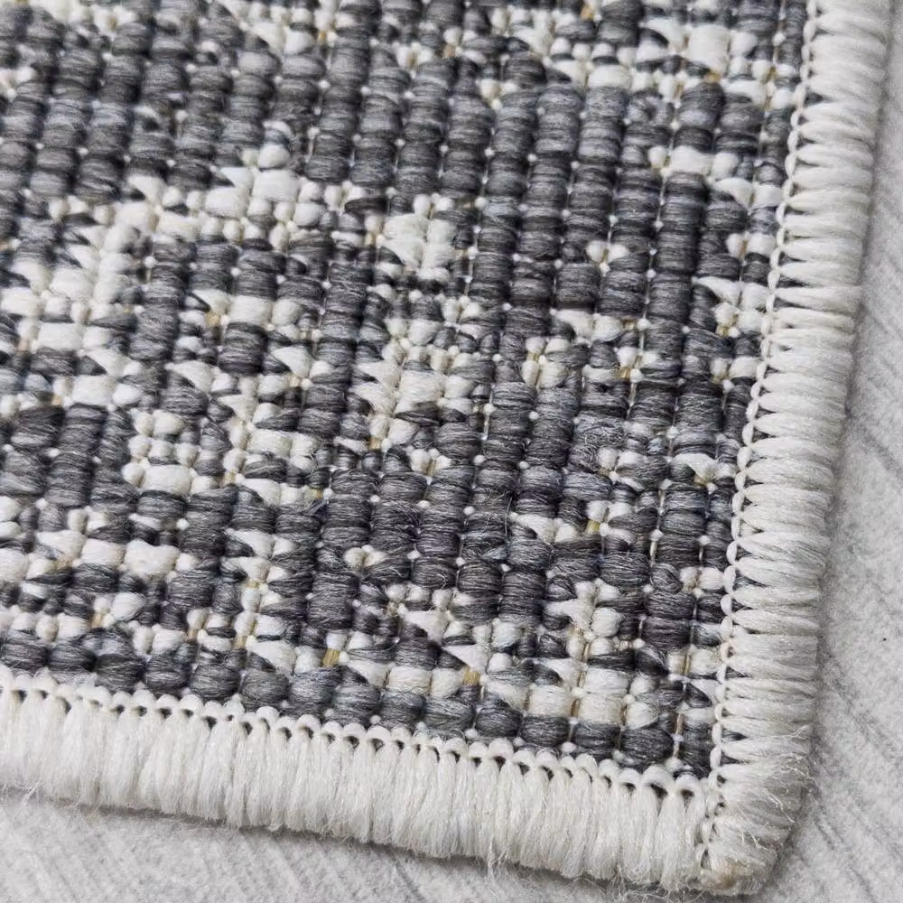 runrug Tapestry Grey Reversible Indoor/Outdoor Carpet Runner Rug, W: 60 cm, L: 390 cm – 3
