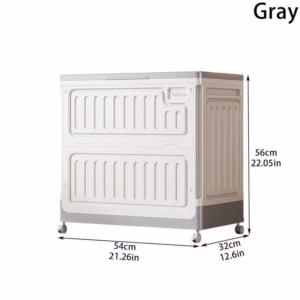 Kelvenix Grey and Orange 95L Heavy Duty Plastic Storage Box – 2