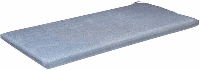 Terrys Grey Rectangular Outdoor Bench Pad, Water Repellent and UV Resistant, W/D/H: 125 x 45 x 45 cm
