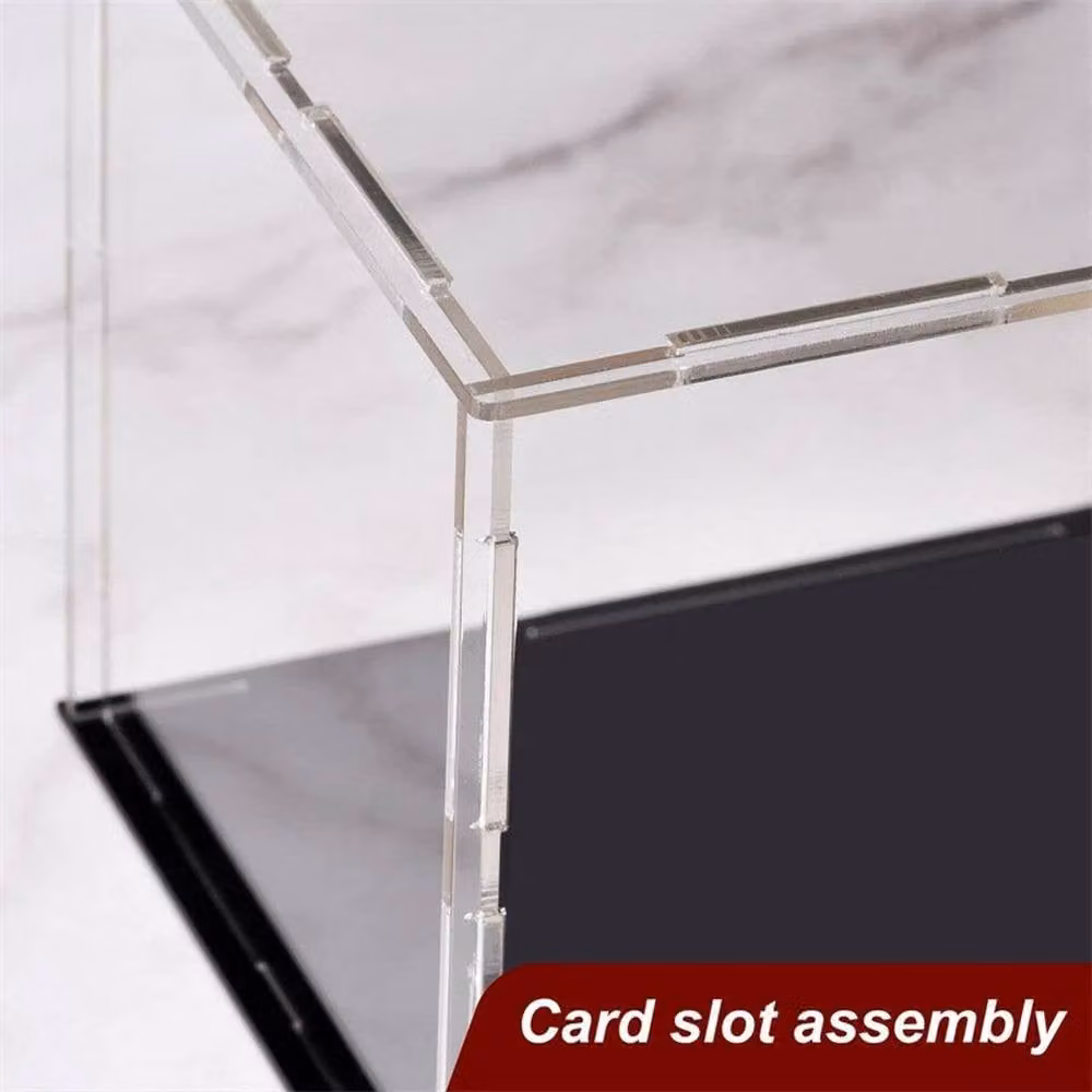 FLAVORA Clear Acrylic Display Case with Black Base, W: 50.0 cm, D: 50.0 cm, H: 50.0 cm – 4