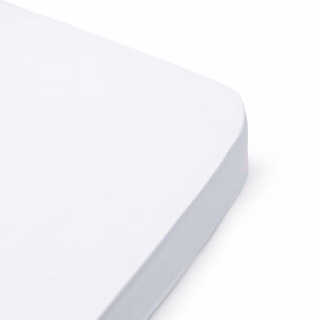 Dear April Grow Organic Cotton Percale Single Bed Fitted Sheet, White, W: 90 cm, L: 200 cm