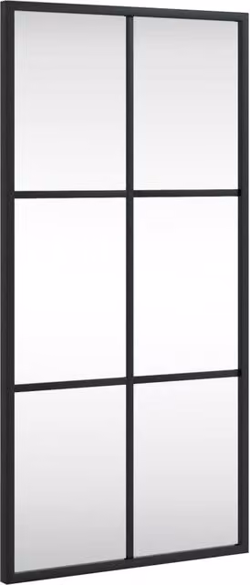 Berkfield Home Minimalist Rectangular Wall Mirror in Black, W: 30 cm, H: 60 cm