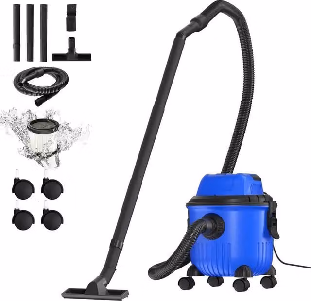 FLAVORA 3 in 1 Wet and Dry Vacuum Cleaner and Blower, 2800W, 15L, Blue, H: 110 cm, W: 15 cm, D: 15 cm – 1