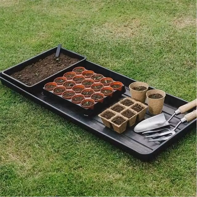 Nordara Black Rigid Plastic Grow Bag Drip Watering Tray for Indoor Planters – 1