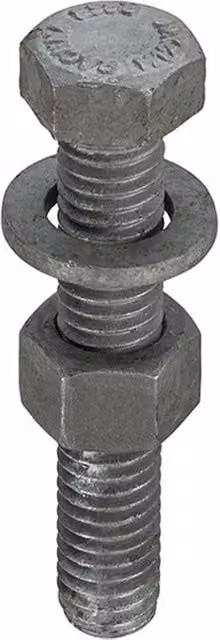 Unifix CE Marked ISO 4017 8.8 Galvanised Bolt, Nut and Washer Set M24 x 80 mm, Grey