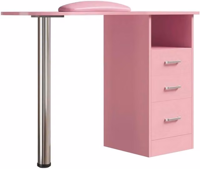 Kelvenix Manicure Nail Art Table Beauty Station in Pink – 1