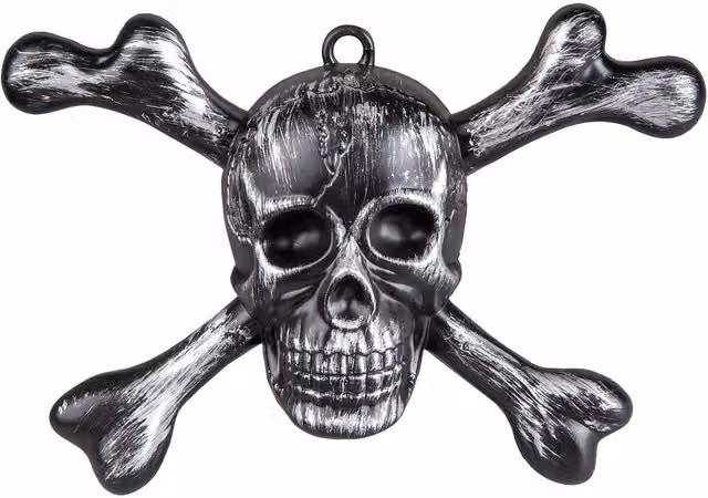 VFM e-Store Silver Skull and Crossbones Halloween Wall Decorations
