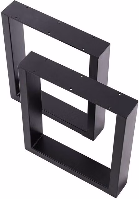 FLAVORA Heavy Duty Square Metal Table Legs, 2 Pack, Black, W/D/H: 7 x 35 x 40 cm – 1