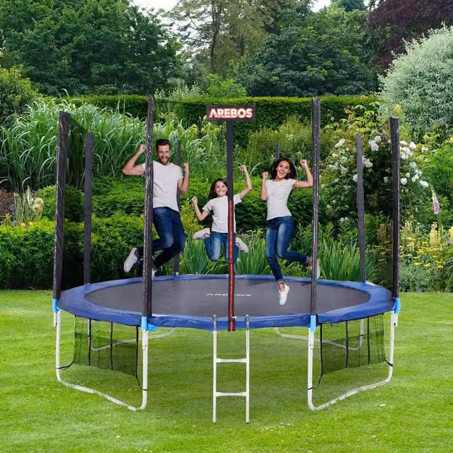 AREBOS Black Trampoline Jumping Mat, 264 cm