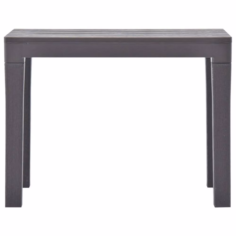 Berkfield Home Set of 2 Grey Plastic Garden Benches