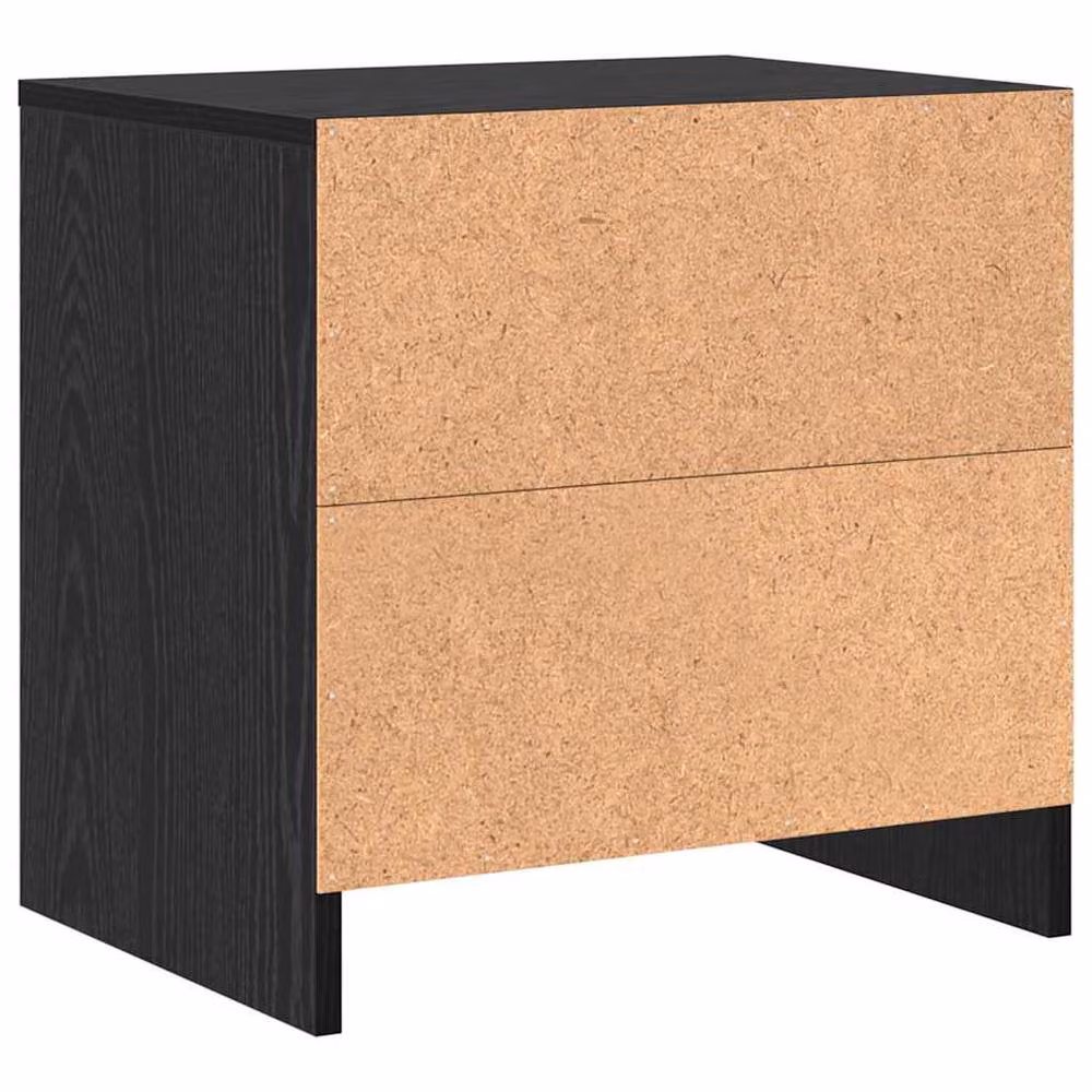 Berkfield Home Black Oak Bedside Cabinet in Rustic Engineered Wood – 7