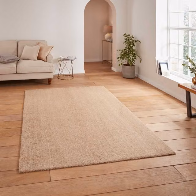 Terrys Kara Modern Washable Rectangular Rug in Beige