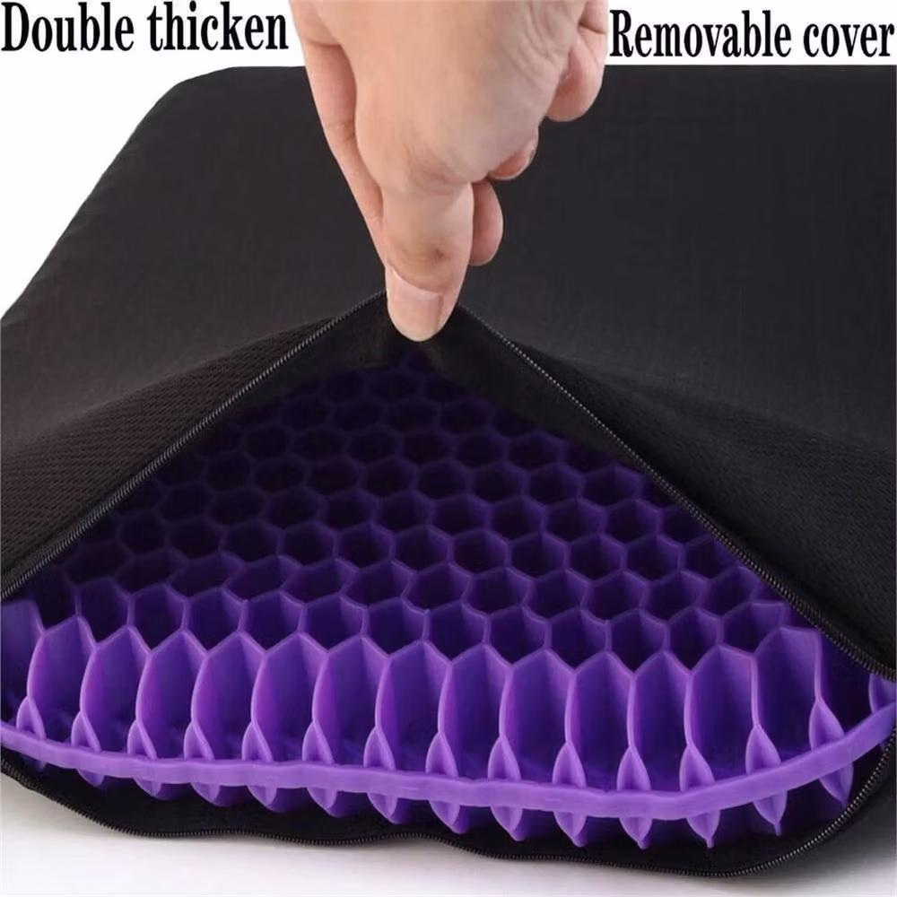 Nordara Extra Thick Gel Seat Cushion for Office or Car Chairs, Purple – 4