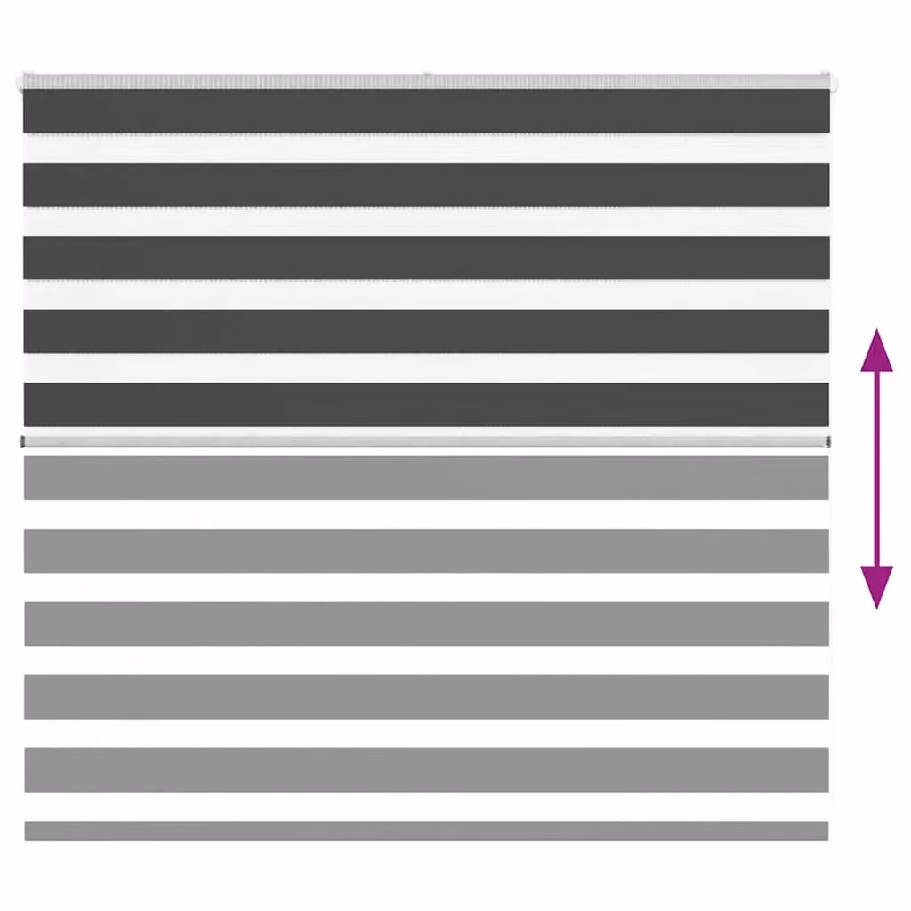 Berkfield Home Zebra Blind in Black Polyester, W: 160 cm, H: 100 cm – 4