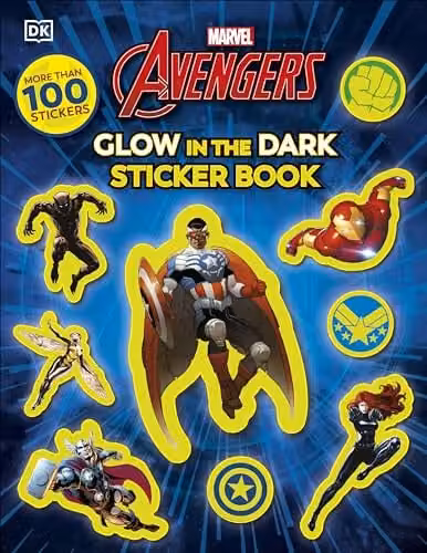 DK Marvel Avengers Glow in the Dark Sticker Book with Over 100 Multicolour Stickers
