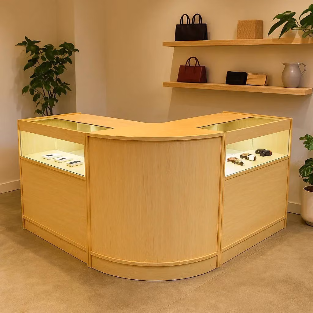 Monstershop Iris LED Shop Counter Set CM60 and 2 x B900 in Maple Beige – 2
