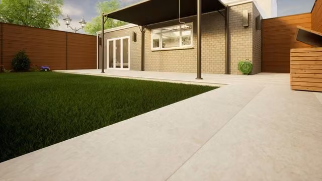 PBSL Group Astor Grey Porcelain Paving, Pack of 2, W: 900 mm, D: 600 mm, H: 20 mm