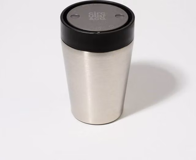 Circular & Co Stainless Steel Insulated Travel Mug with Lid, 355ml, Silver or Black