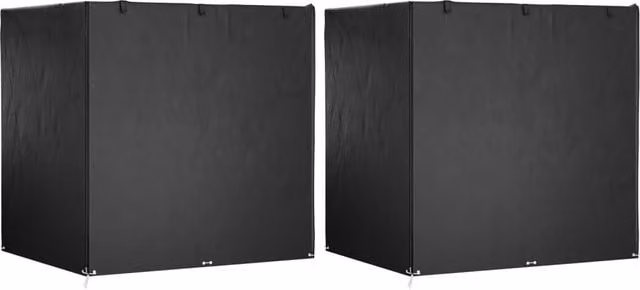 Berkfield Home Water-Repellent Swing Bench Covers, 2 Pack, Black, W/D/H: 220 x 177 x 220 cm