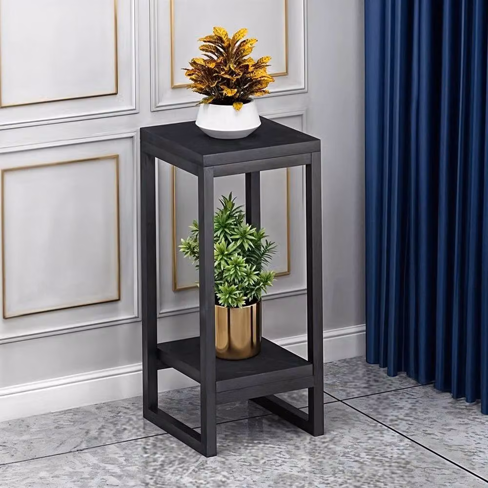 KORVIXA Black Slim Plant Stand Table for Indoor Plants and Herb Gardens, W/D/H: 60 x 24 x 60 cm – 3