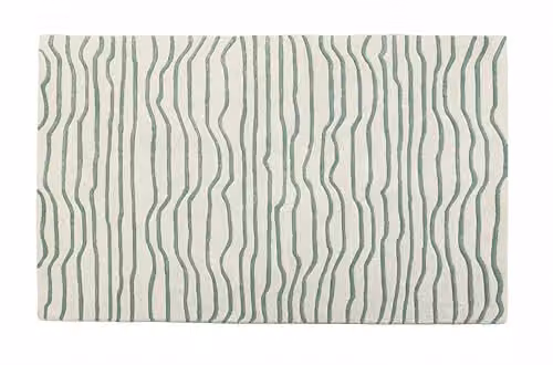 Esselle Home Aura Dune Modern Abstract Wool Rug in Beige and Green, W: 200 cm, D: 290 cm