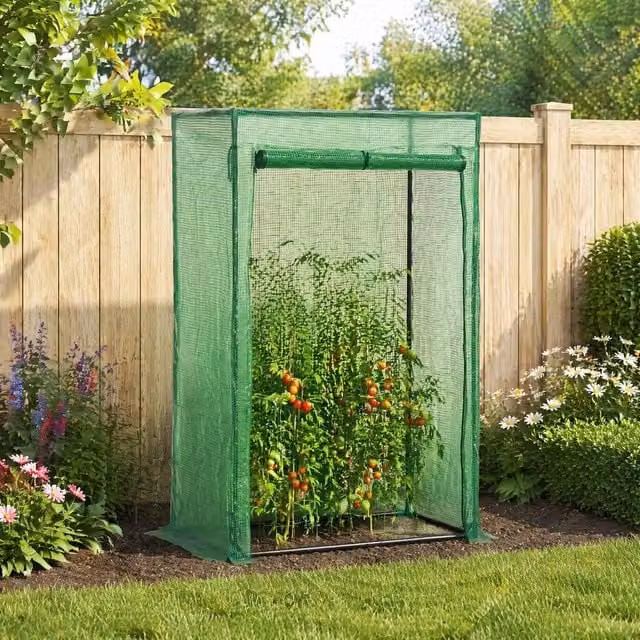 STILVORA Mini Greenhouse with Roll-Up Door in Green, W/D/H: 150 x 100 x 50 cm – 1