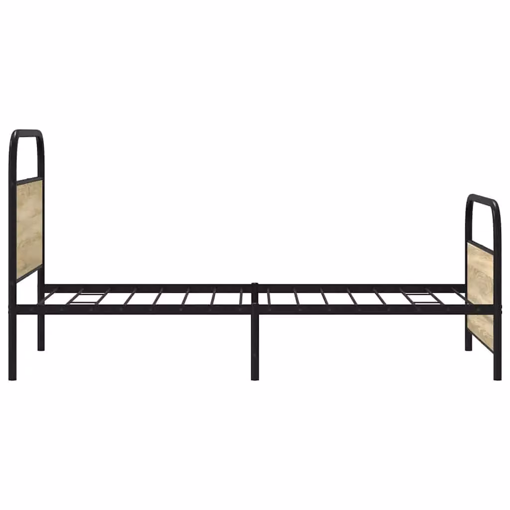 Berkfield Home Single Bed Frame in Sonoma Oak and Brown, W/D/H: 90 x 190 cm – 3