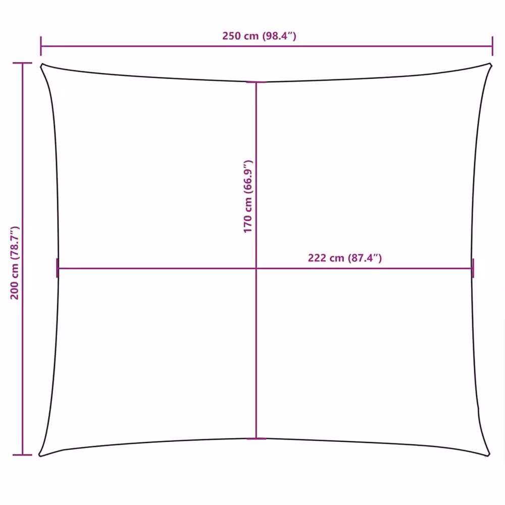 Berkfield Home Rectangular Oxford Fabric Sunshade Sail in Dark Green, 2 x 2.5 m – 6